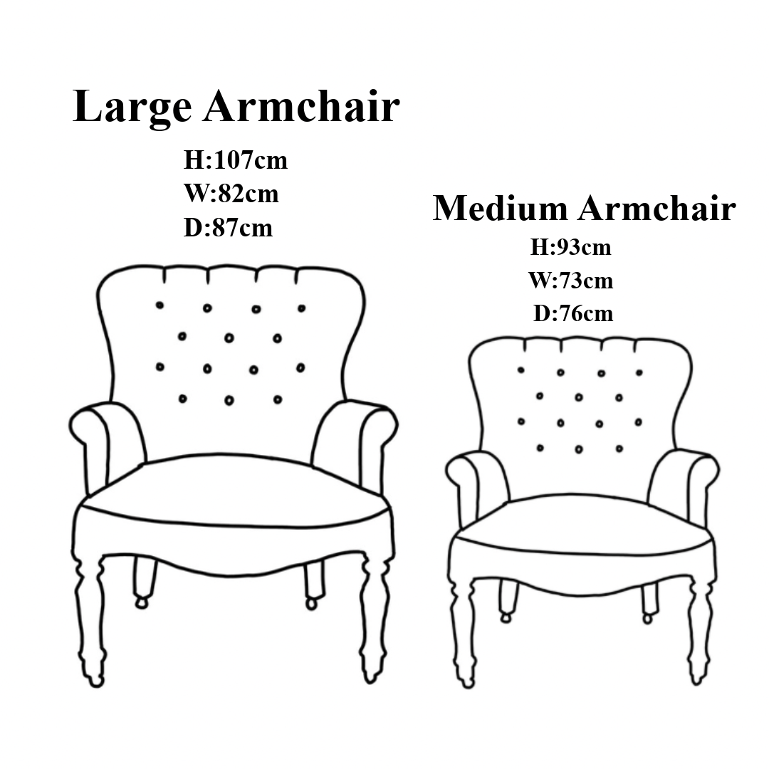 Large Indigo Floral print Armchair