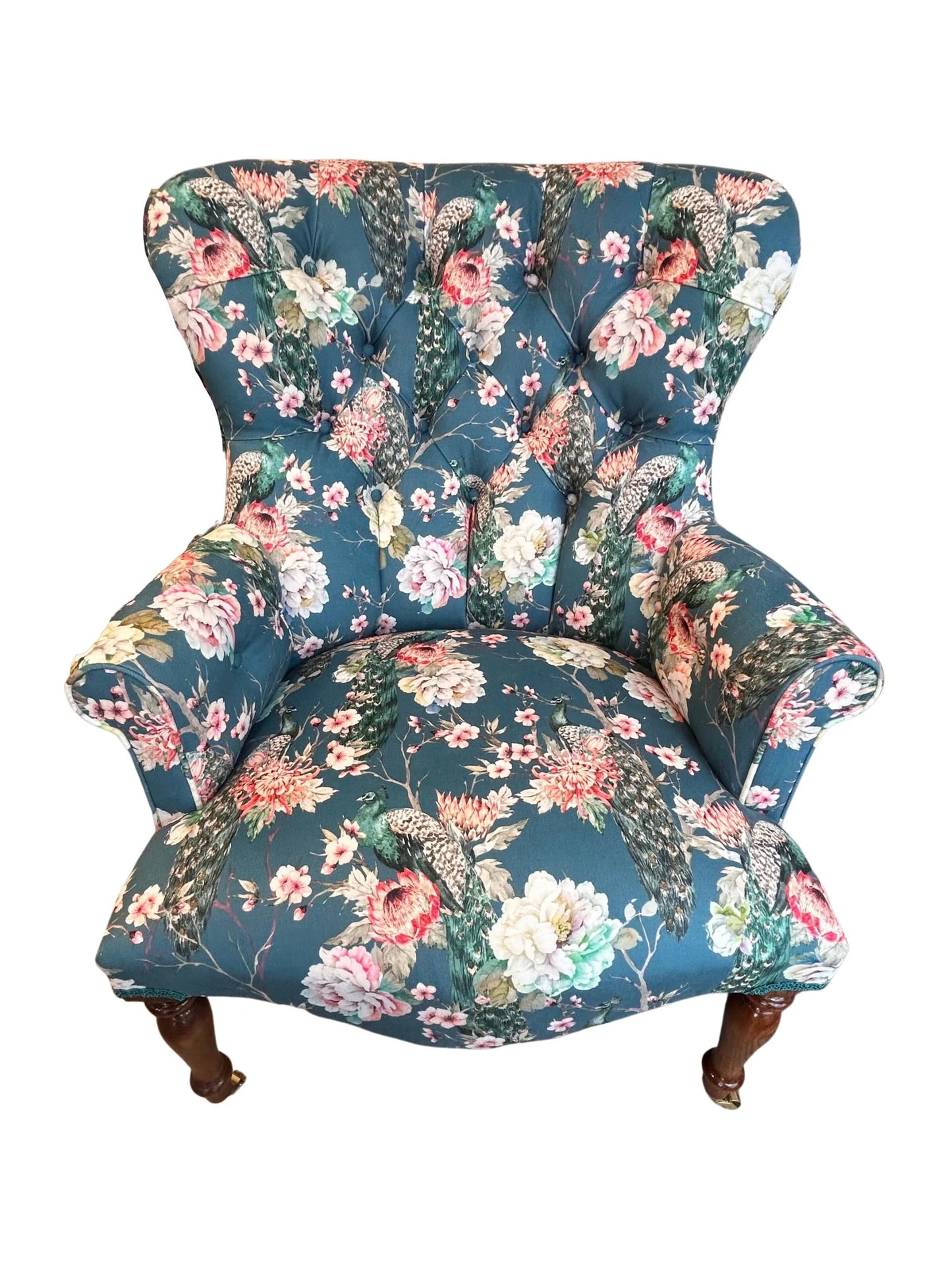Peacock Velvet Teal Chair