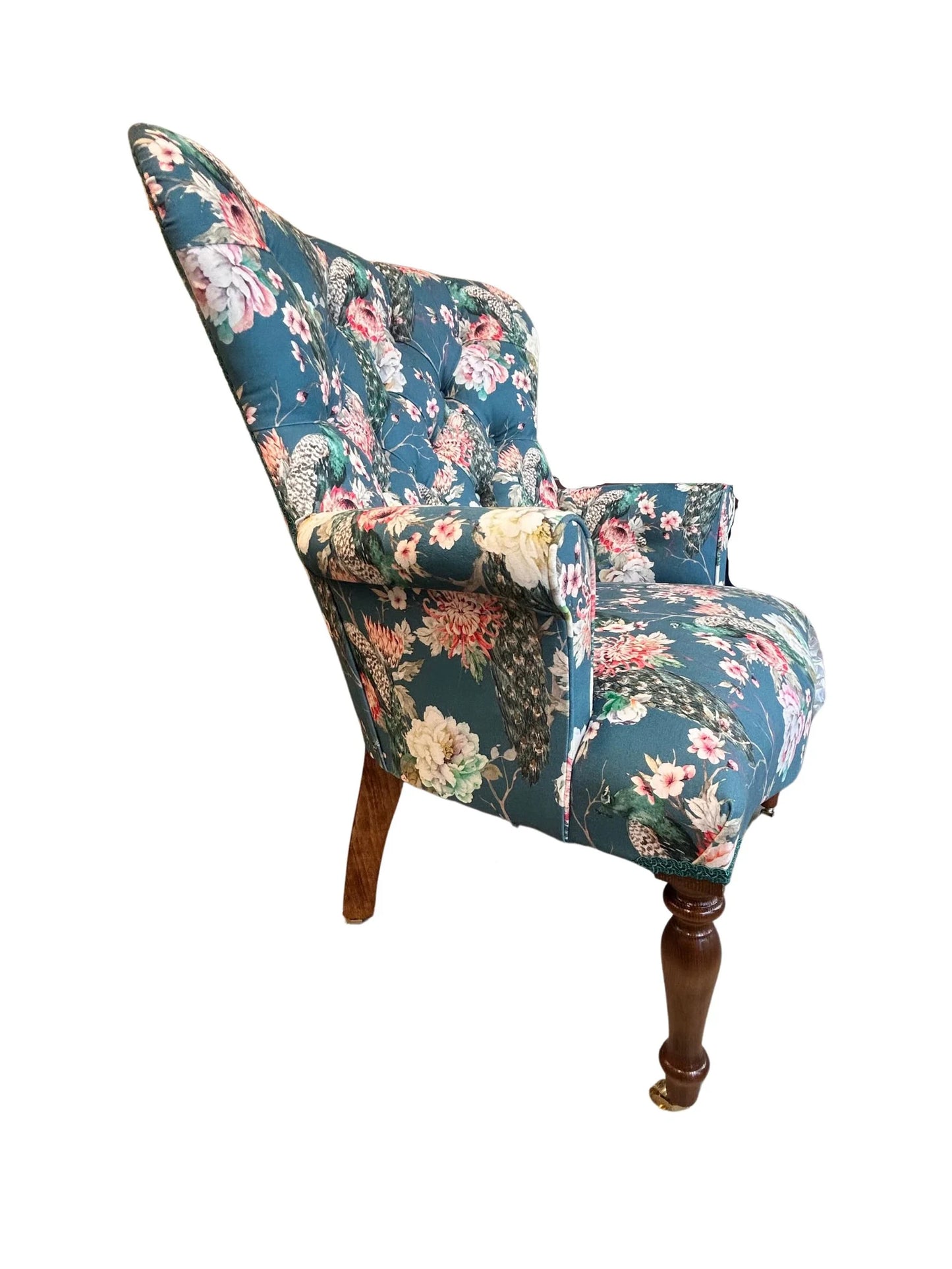 Peacock Velvet Teal Chair