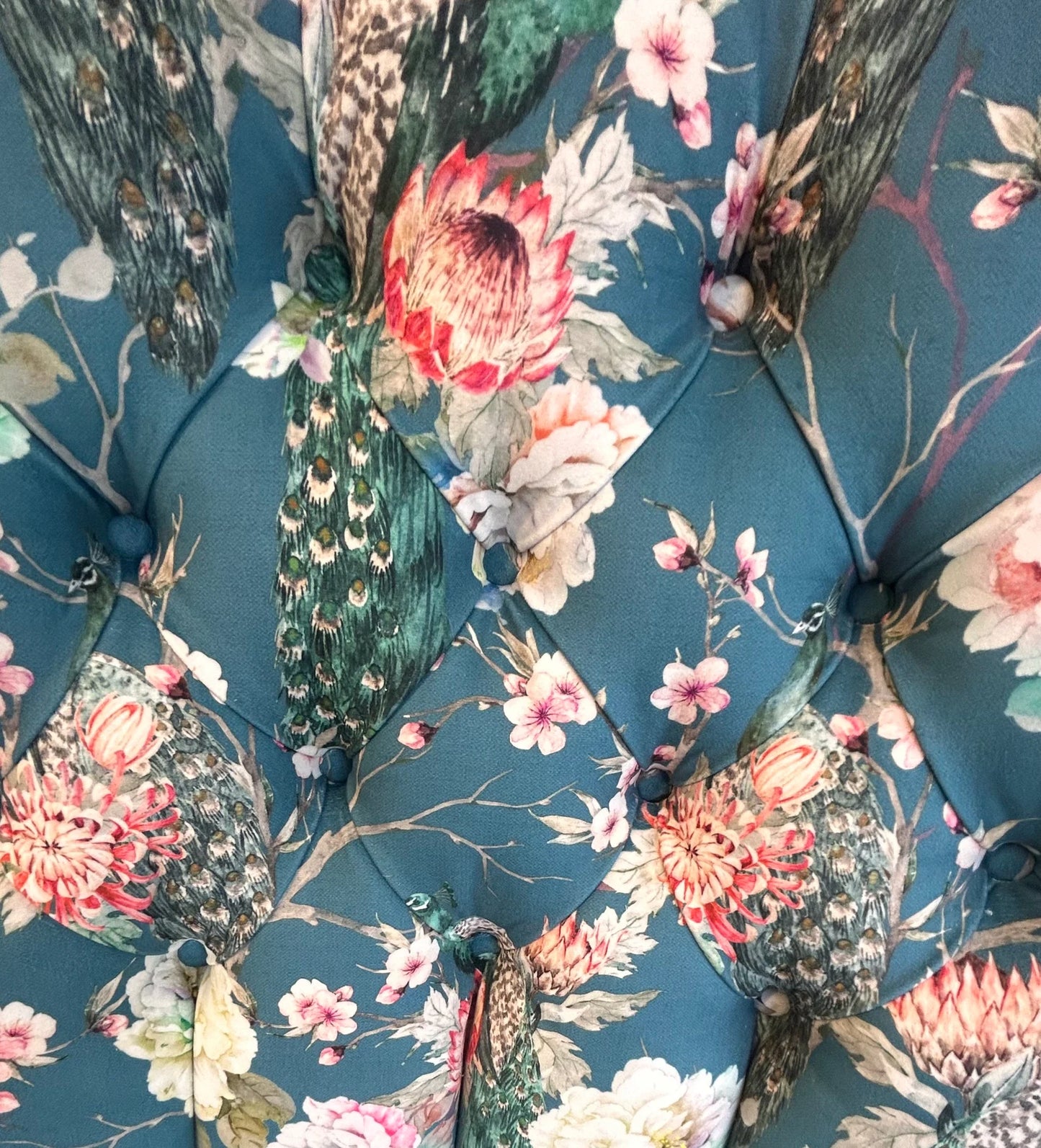 Peacock Velvet Teal Chair