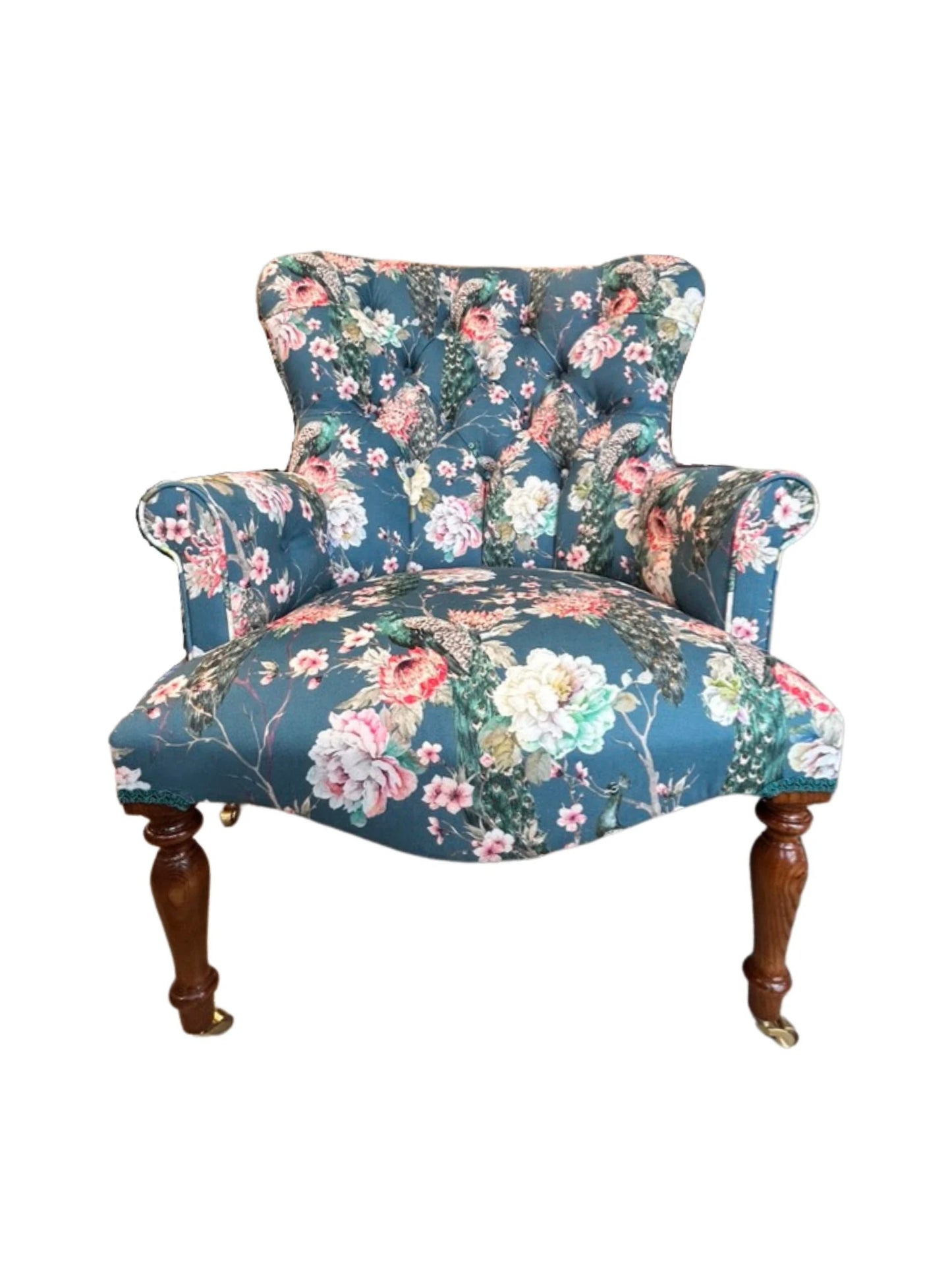 Peacock Velvet Teal Chair