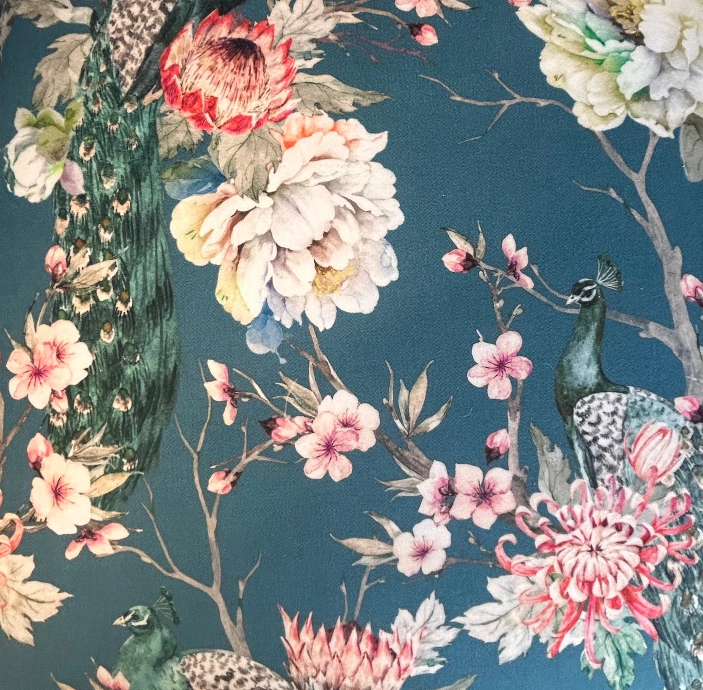 Peacock Velvet Teal Chair