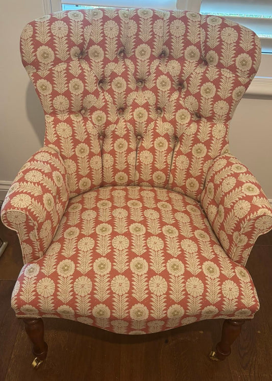 Pink Leaf Armchair