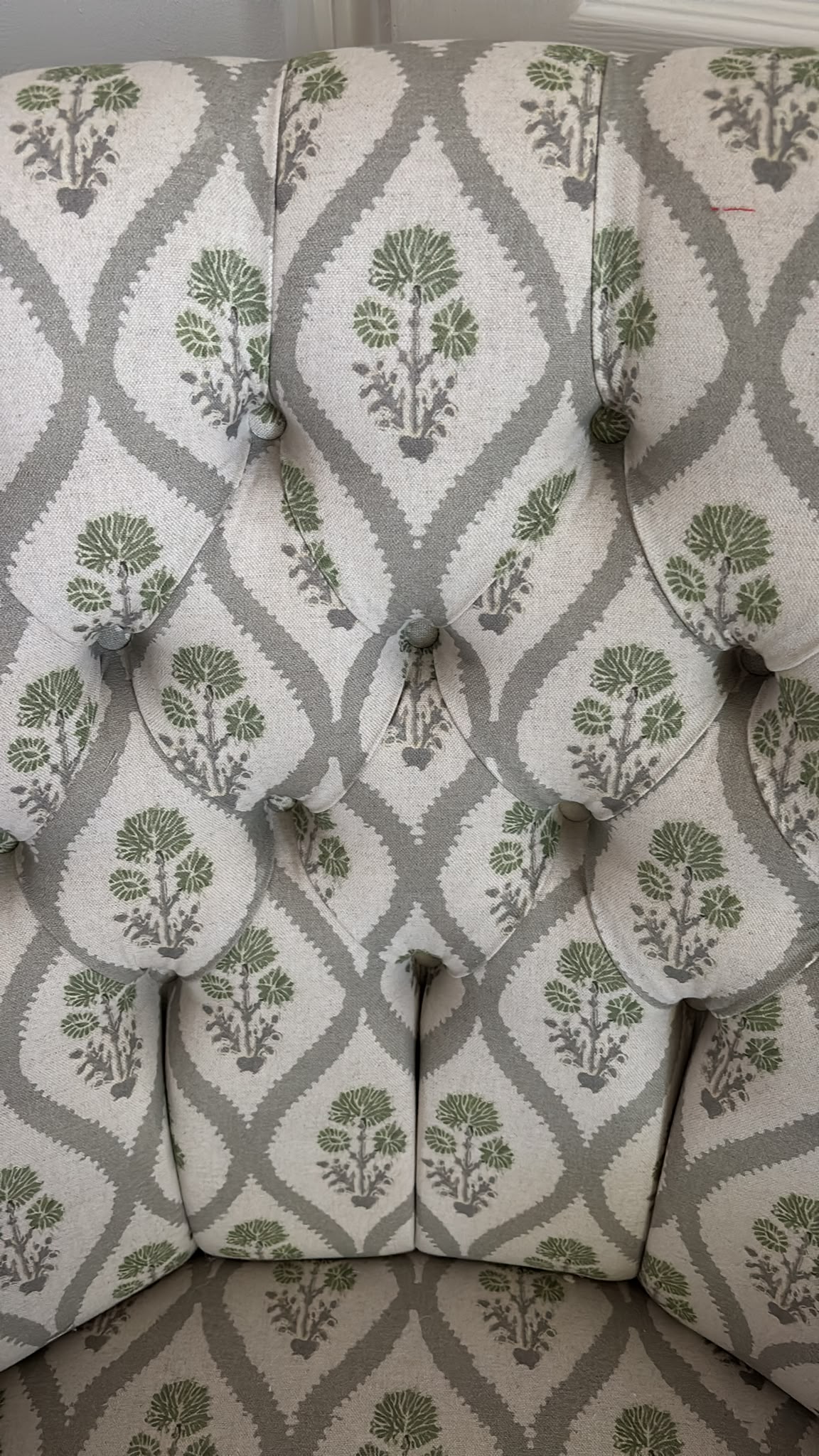 Green/Grey Flower Print Armchair