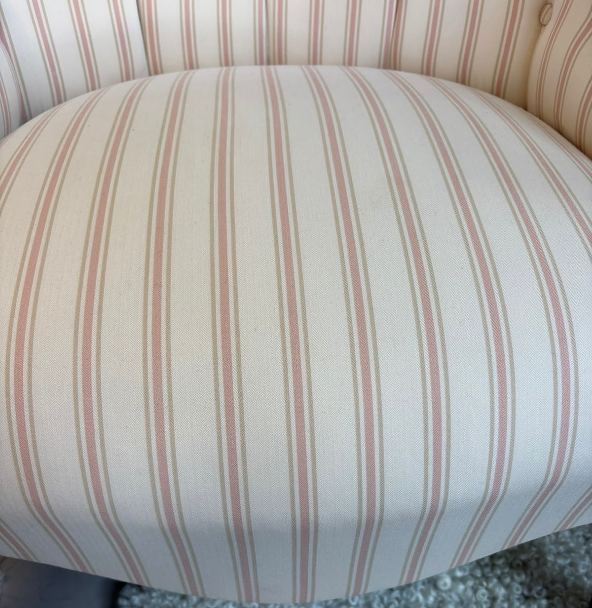 Malika Blush Stripe Armchair