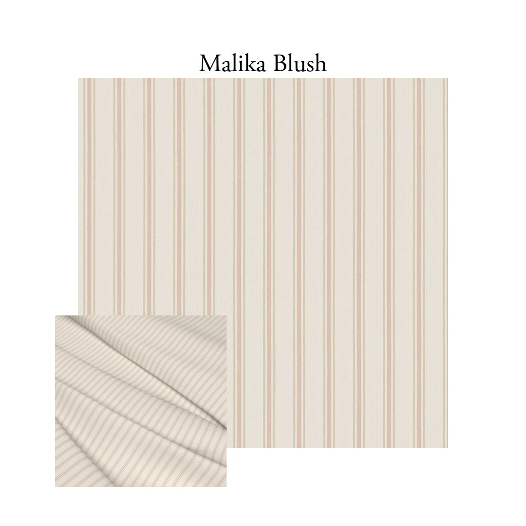 Malika Blush Stripe Armchair