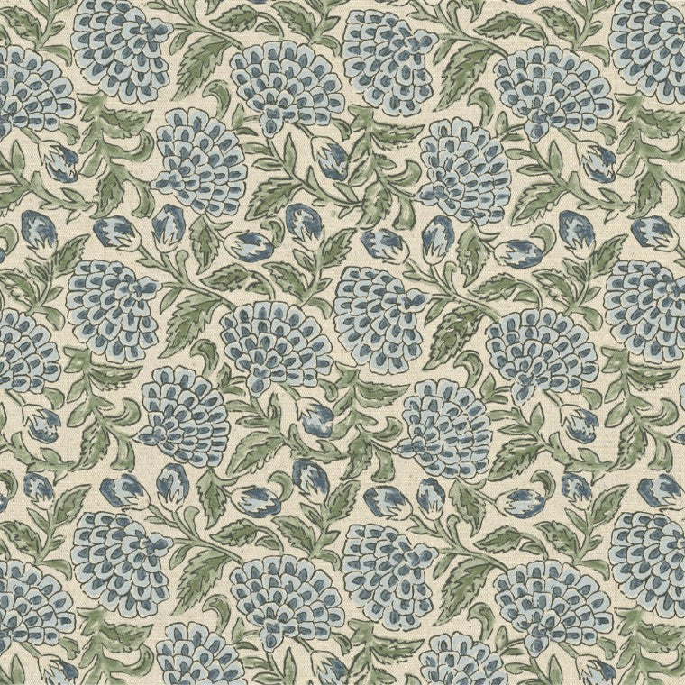 Large Indigo Floral print Armchair