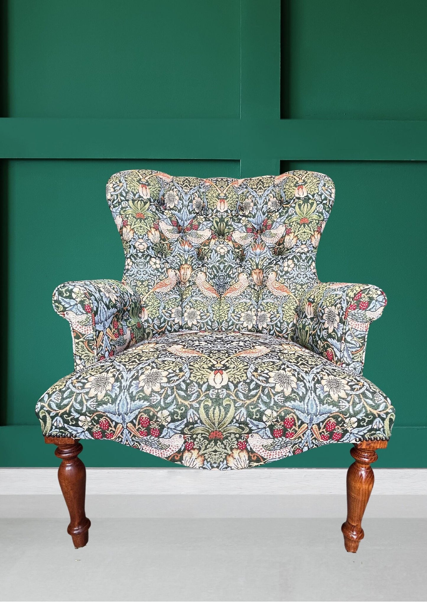 William Morris Strawberry- Thief Armchair