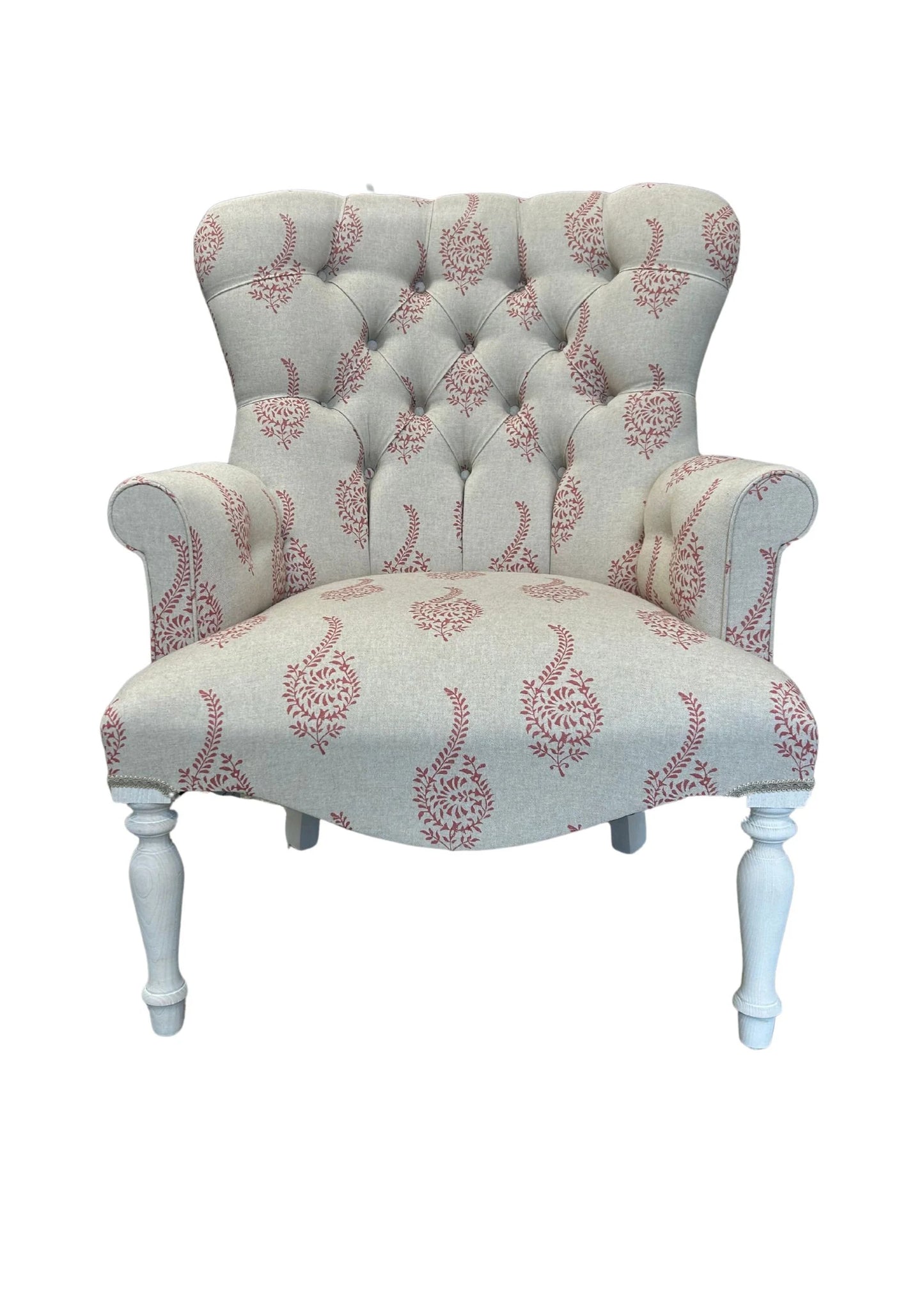 Rust Red/Red Paisley Design
