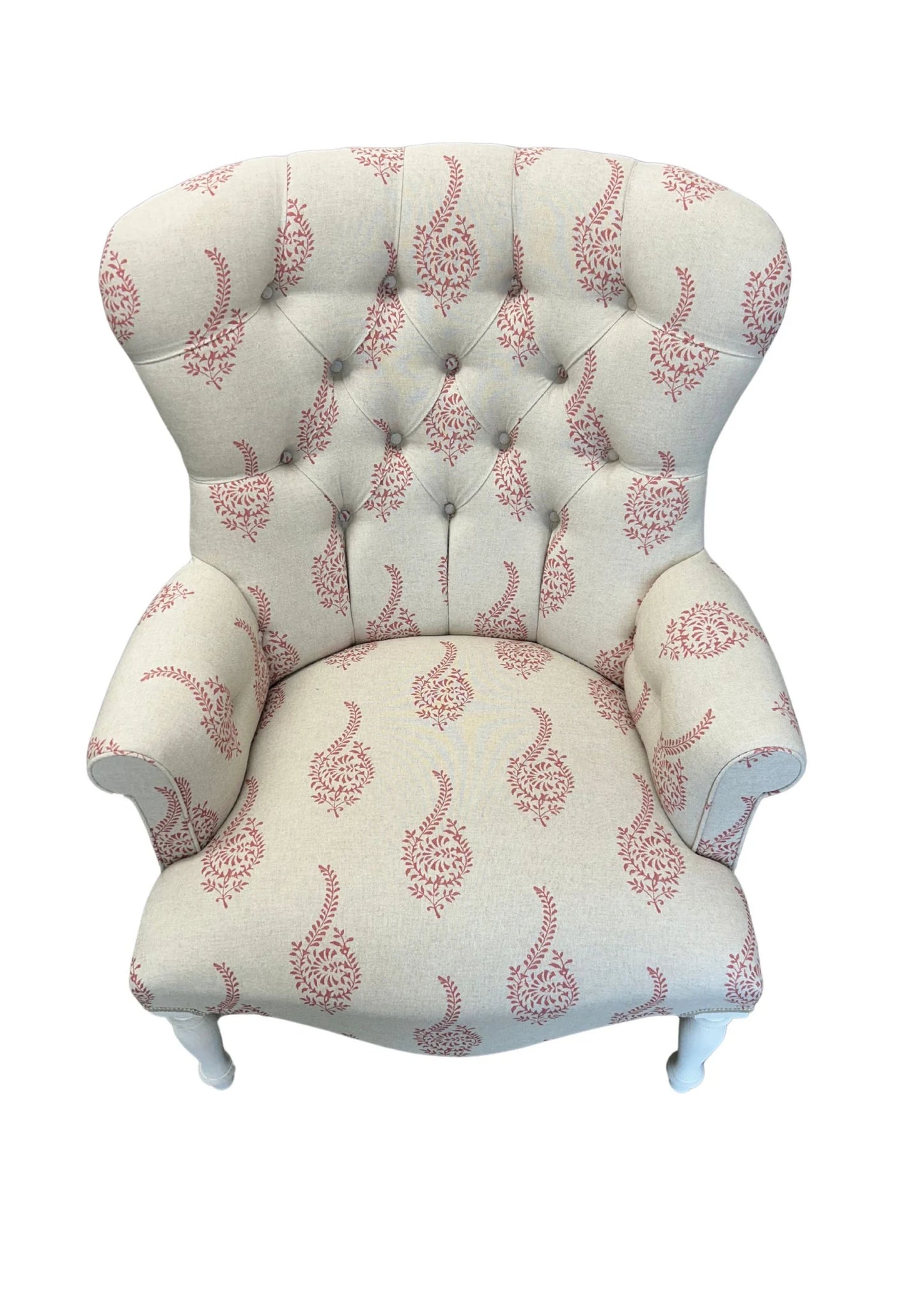 Rust Red/Red Paisley Design