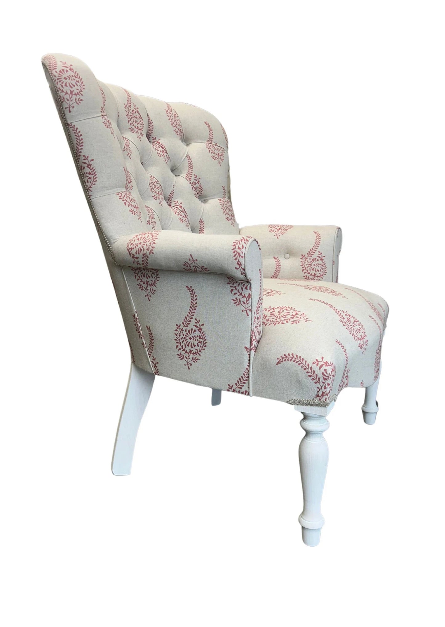 Rust Red/Red Paisley Design