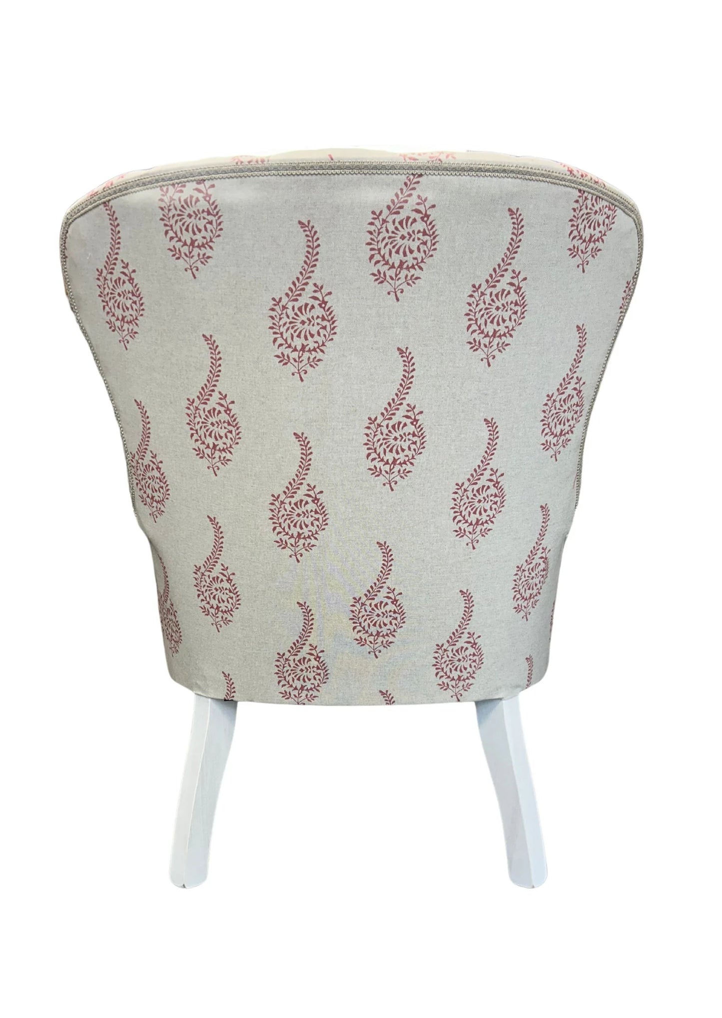 Rust Red/Red Paisley Design
