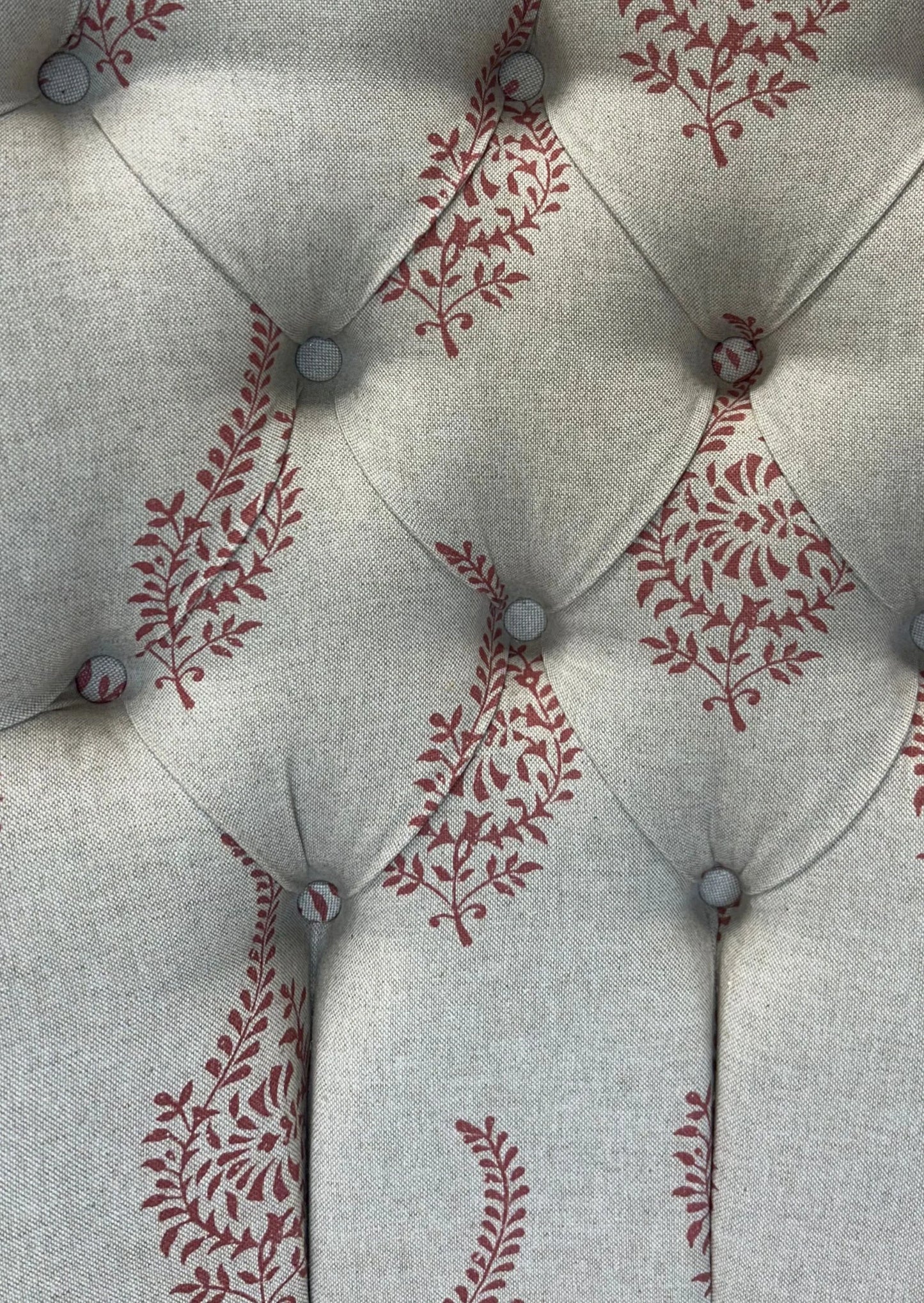 Rust Red/Red Paisley Design
