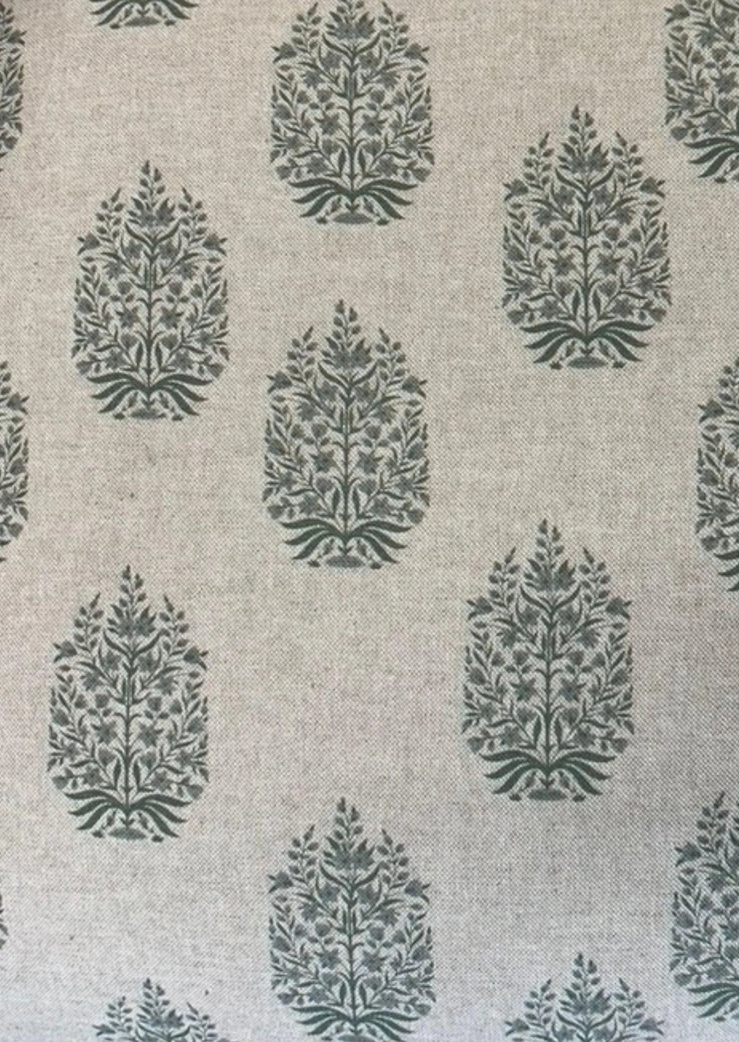 Duck Egg Floral Linen Armchair